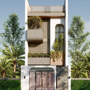 Nhà phố hiện đại 1 trệt 2 lầu